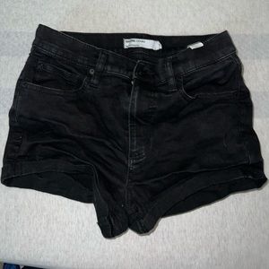 Black denim shorts size 5